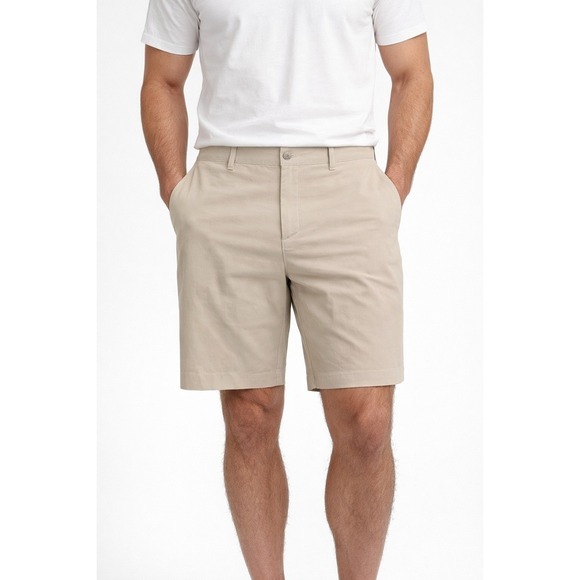 Peter Millar Other - Peter Millar Mens Khaki Flat Front Shorts Size 40 Golf Casual Chino